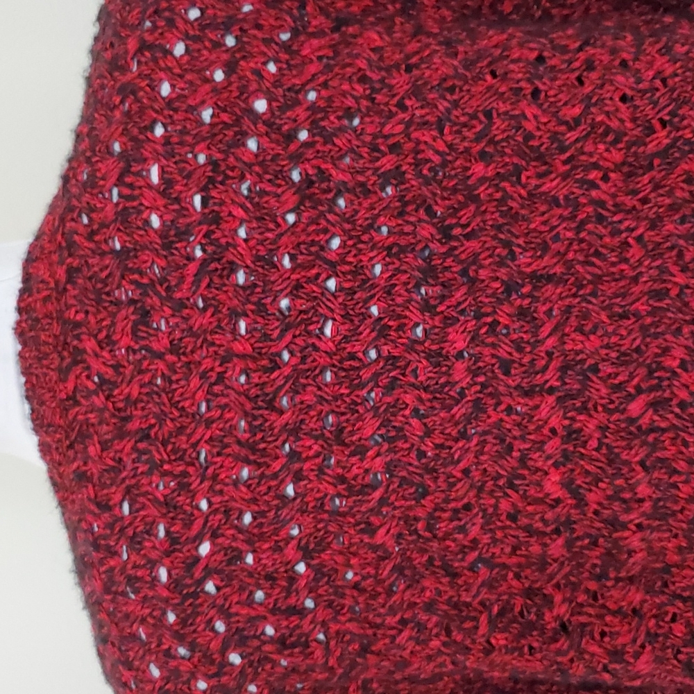 Vintage Ruby Rd. Open Front Sweater - Red/Black -… - image 6